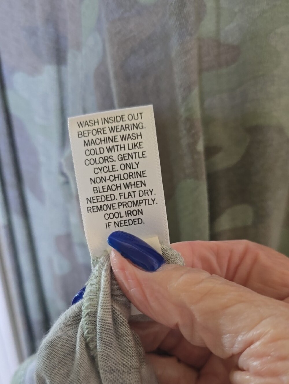 Mudd Olive & Taupe Camo Long Sleeve Top - Picture 6 of 6